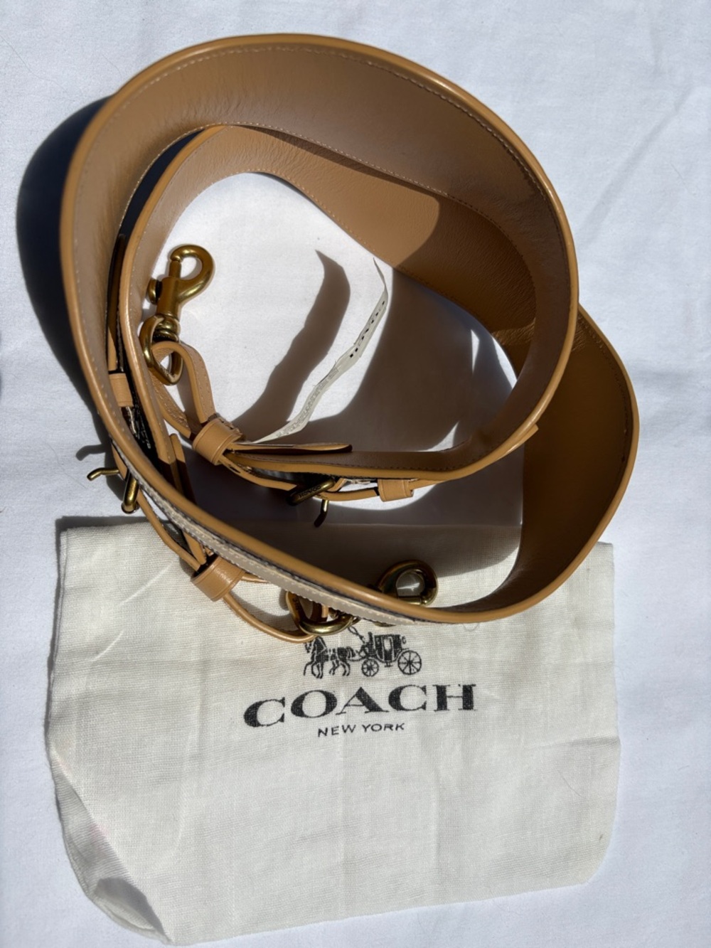 NWT COACH Novelty Strap With Wave Patchwork And Snakeskin Detail Style No. 68587 - Picture 2 of 5